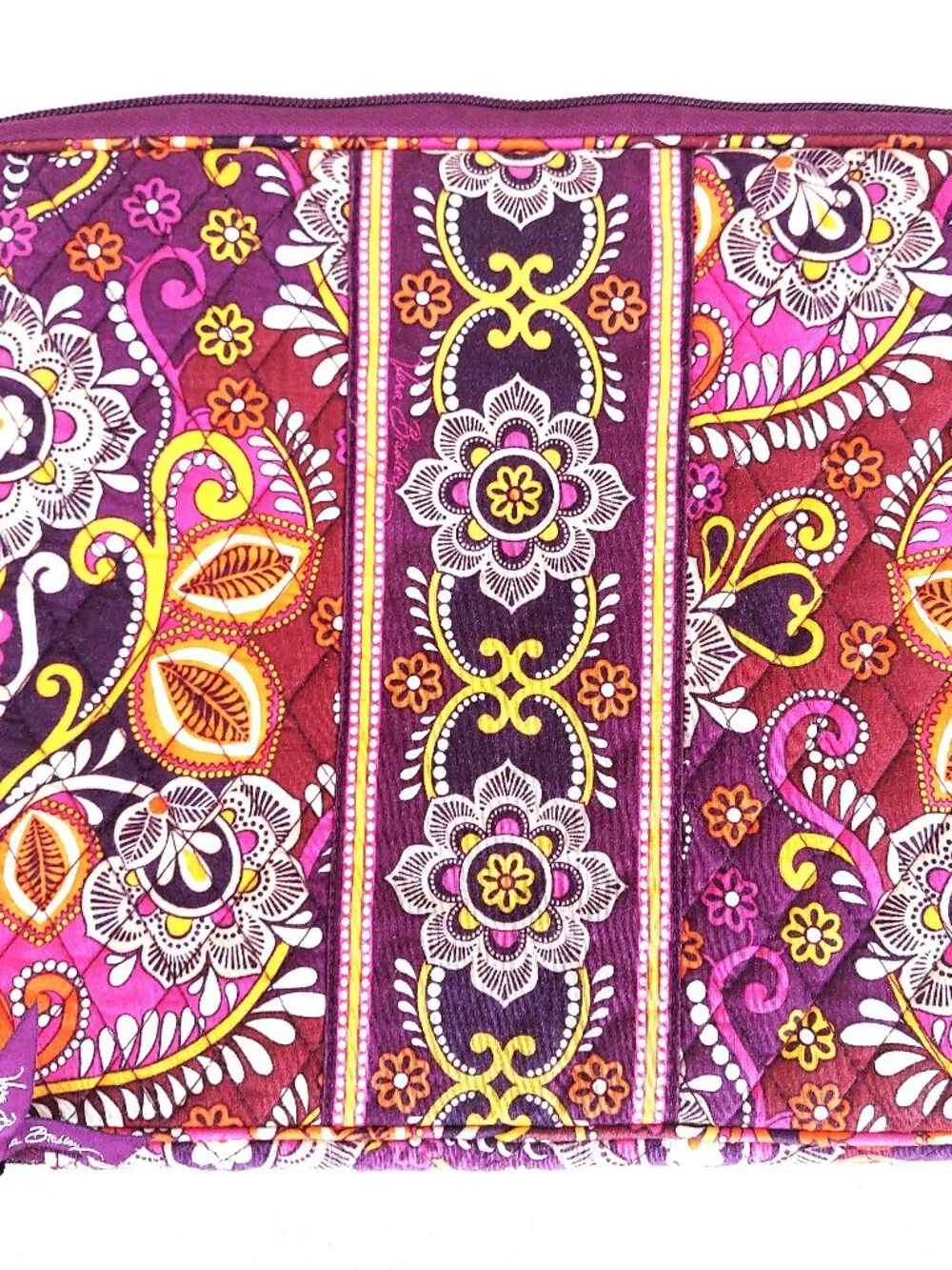 New VERA BRADLEY Paisley computer tablet case purple/pink Zip NWOT